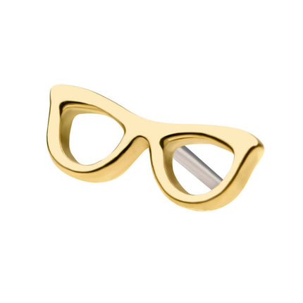 Invictus 14Kt Yellow Gold Threadless with Eyeglasses Top