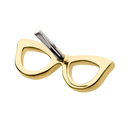 Invictus 14Kt Yellow Gold Threadless with Eyeglasses Top