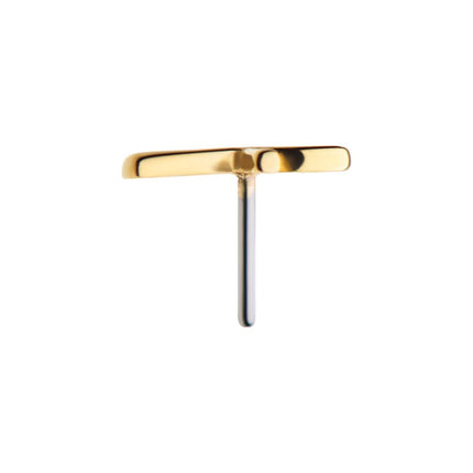 Invictus 14Kt Gold Threadless with Ankh Egyptian Cross Top