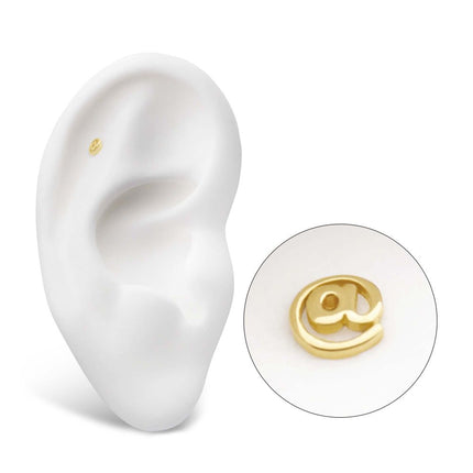 Invictus 14Kt Gold Threadless with At Symbol Top