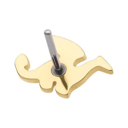 Invictus 14Kt Yellow Gold Threadless with Dragon Top