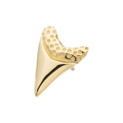 Invictus 14Kt Gold Threadless Megalodon Shark Tooth Top