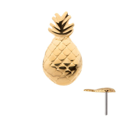 Invictus 14Kt Yellow Gold Threadless with Pineapple Top
