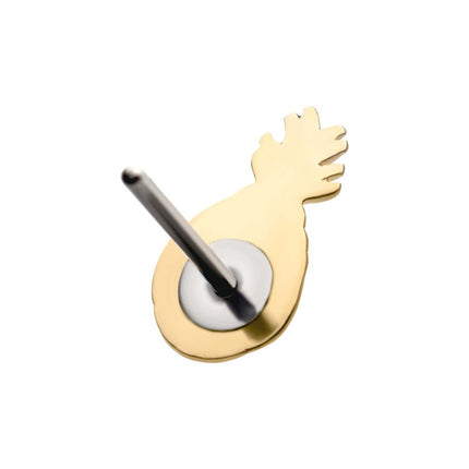Invictus 14Kt Yellow Gold Threadless with Pineapple Top