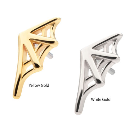 Invictus 14Kt Gold Threadless Spiderweb Top (Right Ear)