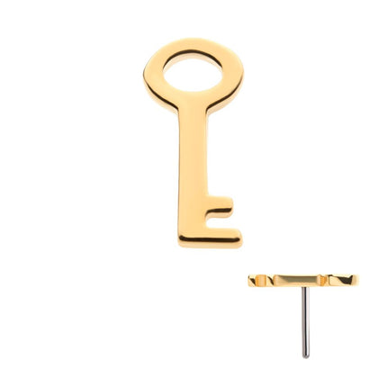 Invictus 14Kt Yellow Gold Threadless with Key Top