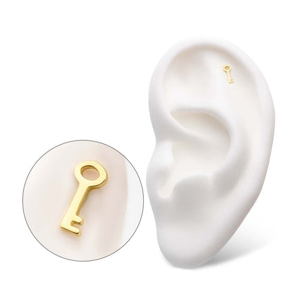 Invictus 14Kt Yellow Gold Threadless with Key Top