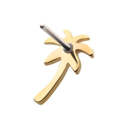 Invictus 14Kt Yellow Gold Threadless Palm Tree Top