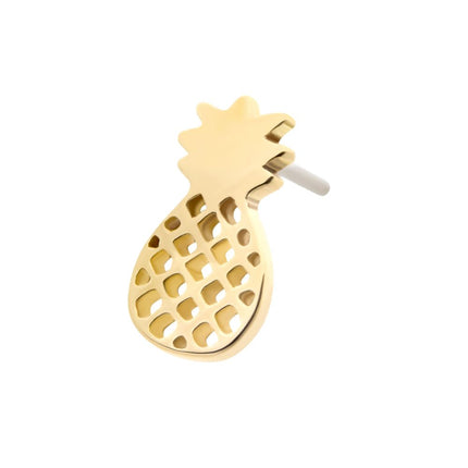 Invictus 14Kt Yellow Gold Threadless Pineapple Top