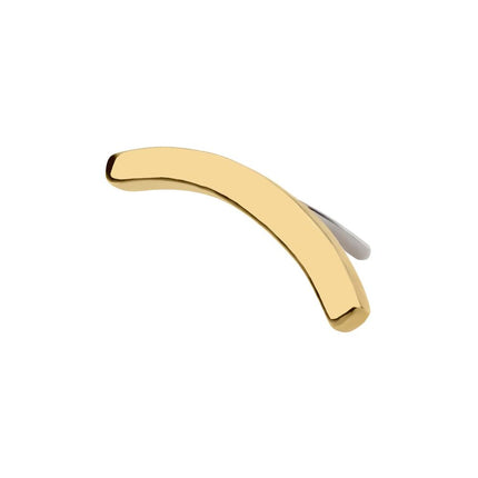 Invictus 14Kt Yellow Gold Threadless with Curved Bar Top