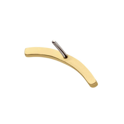Invictus 14Kt Yellow Gold Threadless with Curved Bar Top