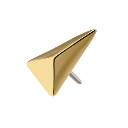 Invictus 14Kt Yellow Gold Threadless with Tall Pyramid Top