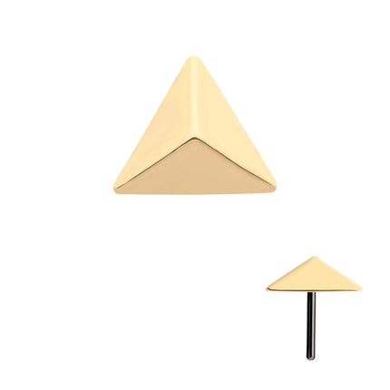 Invictus 14Kt Yellow Gold Threadless with Short Pyramid Top