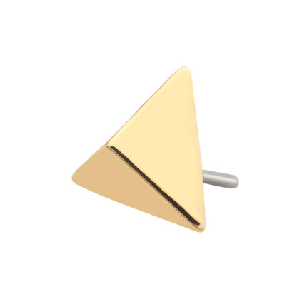 Invictus 14Kt Yellow Gold Threadless with Short Pyramid Top