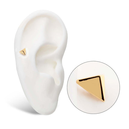 Invictus 14Kt Yellow Gold Threadless with Short Pyramid Top