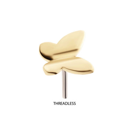 Invictus 14Kt Gold Threadless 3D Butterfly Top
