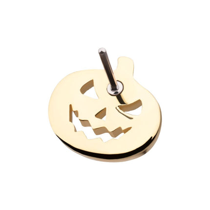 Invictus 14Kt Yellow Gold Threadless Polished Finish Pumpkin Top