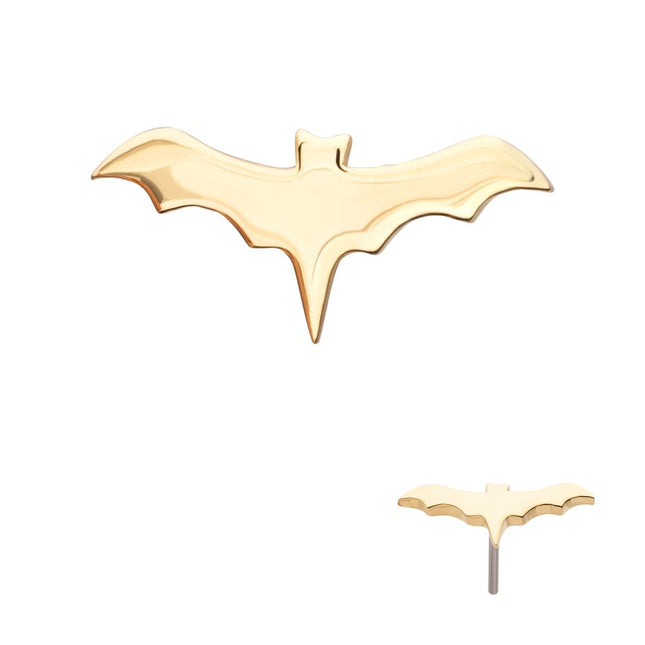 Invictus 14Kt Yellow Gold Threadless Polished Finish Bat Top