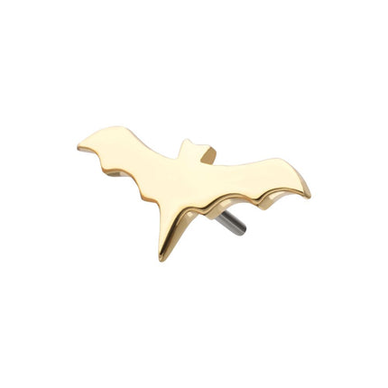 Invictus 14Kt Yellow Gold Threadless Polished Finish Bat Top