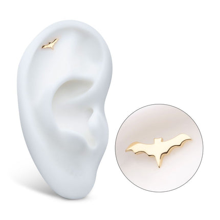 Invictus 14Kt Yellow Gold Threadless Polished Finish Bat Top