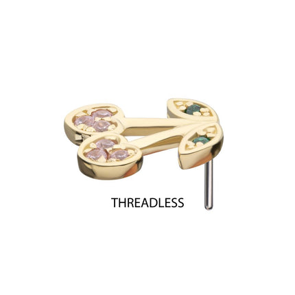 Invictus 14Kt Yellow Gold Threadless Multigem Cherry Top