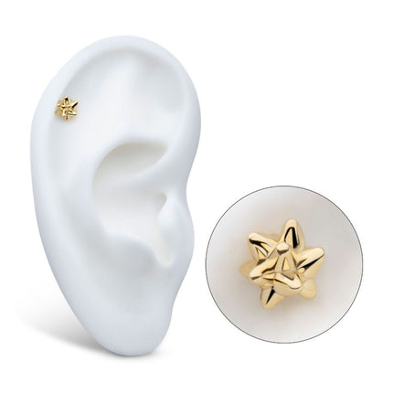 Invictus 14Kt Yellow Gold Threadless Mace Ball Top
