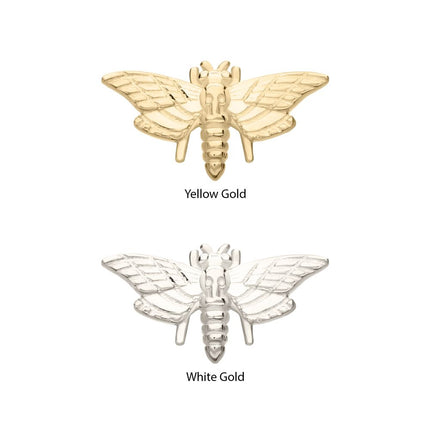 Invictus 14Kt Gold Threadless Moth Top