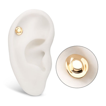 Invictus 14Kt Yellow Gold Threadless 2D Molded Cowboy Hat Top