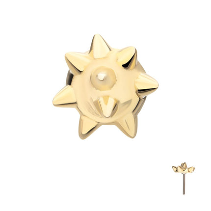 Invictus 14Kt Yellow Gold Threadless Mace Ball Top