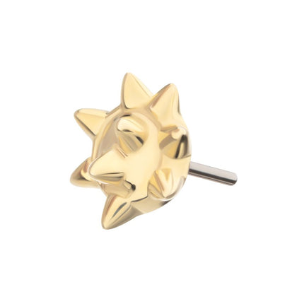 Invictus 14Kt Yellow Gold Threadless Mace Ball Top