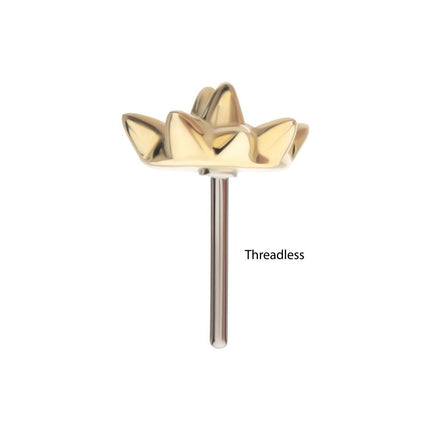 Invictus 14Kt Yellow Gold Threadless Mace Ball Top
