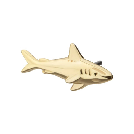 Invictus 14Kt Yellow Gold Threadless 2D Shark Top