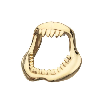 Invictus 14kt Yellow Gold Threadless Casted Shark Jaws Top