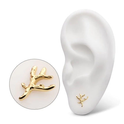 Invictus 14Kt Yellow Gold Threadless Coral Branch Top