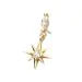 Invictus 14Kt Yellow Gold Marquise with Prong CZ Gem North Star Dangle Top