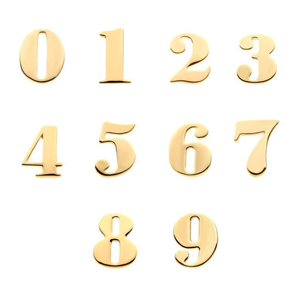 Invictus 14Kt Yellow Gold Threadless Number Tops