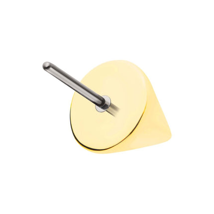 Invictus 14Kt Yellow Gold Threadless Spike Top
