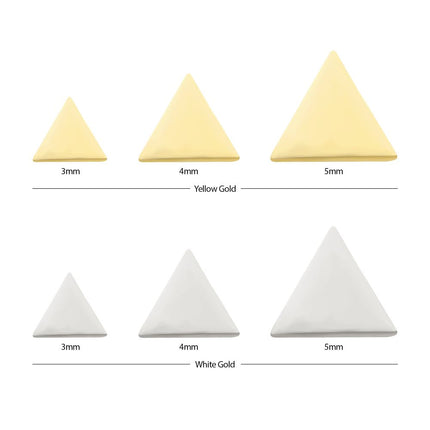 Invictus 14Kt Gold Threadless Triangle Top