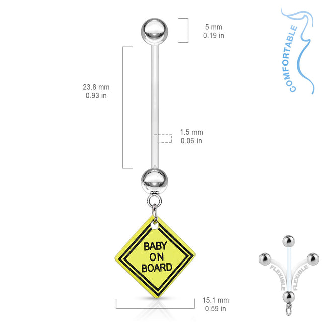 Bio Flex Baby on Board Sign Navel