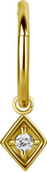 Bright Gold Hinged Segment Ring Spade Charm