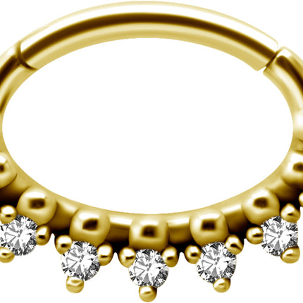 Bright Gold Daith Clicker Jewelled