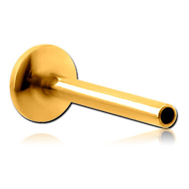 Bright Gold Internally Threaded Labret Stem