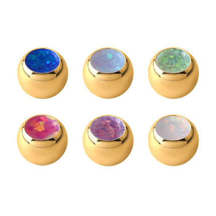 Bright Gold Jewelled Ball with Synthetic Opal
