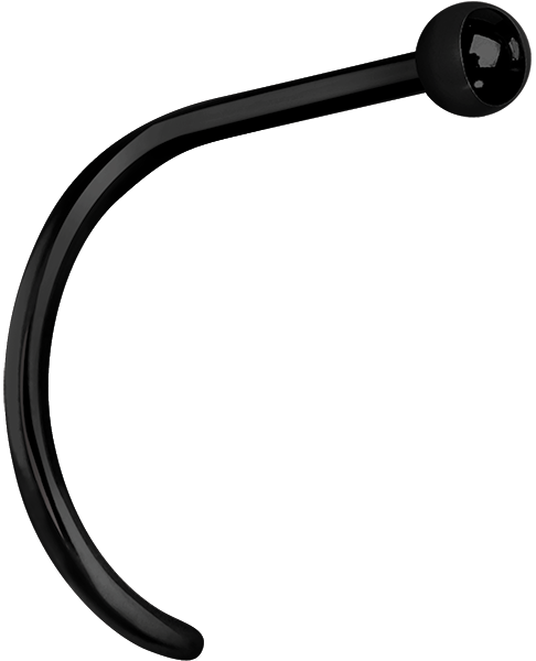 Black Steel Ball Nose Studs