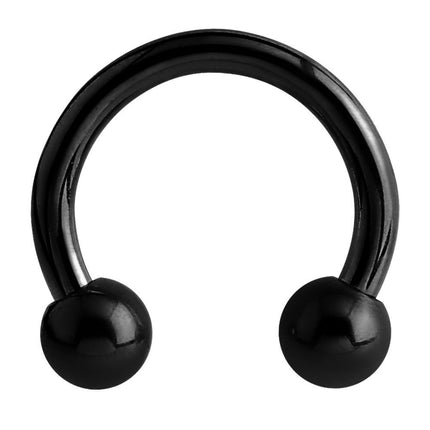 Black Steel Circular Barbell