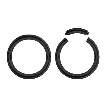 Black Steel Smooth Segment Ring