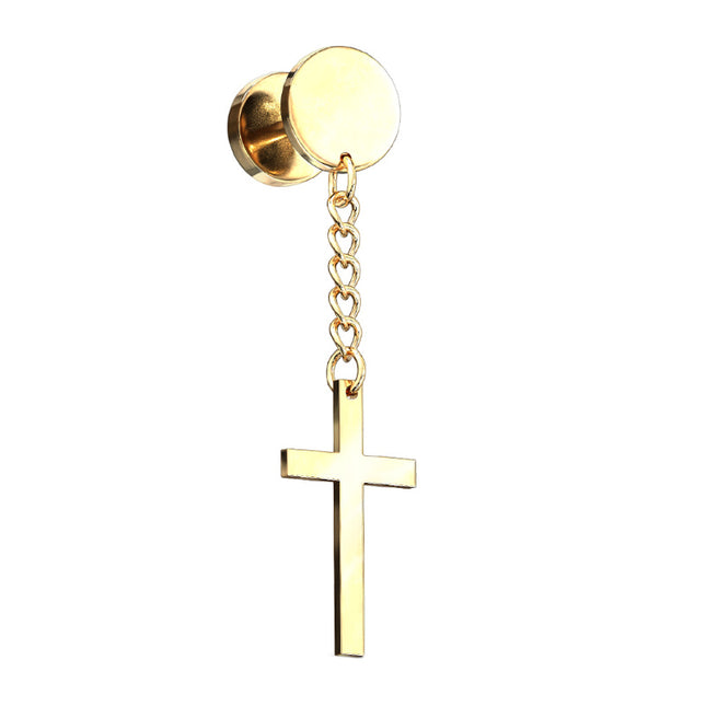 Cross Chain Dangle Fake Plug