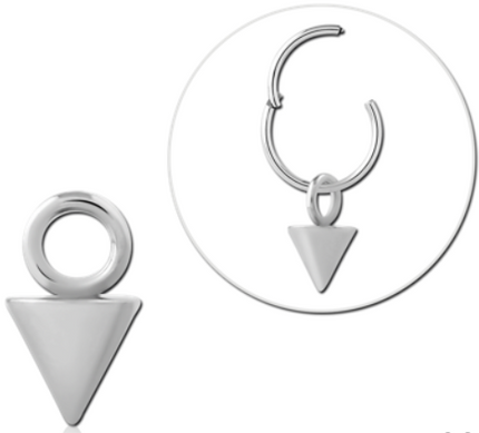 Surgical steel sliding charm