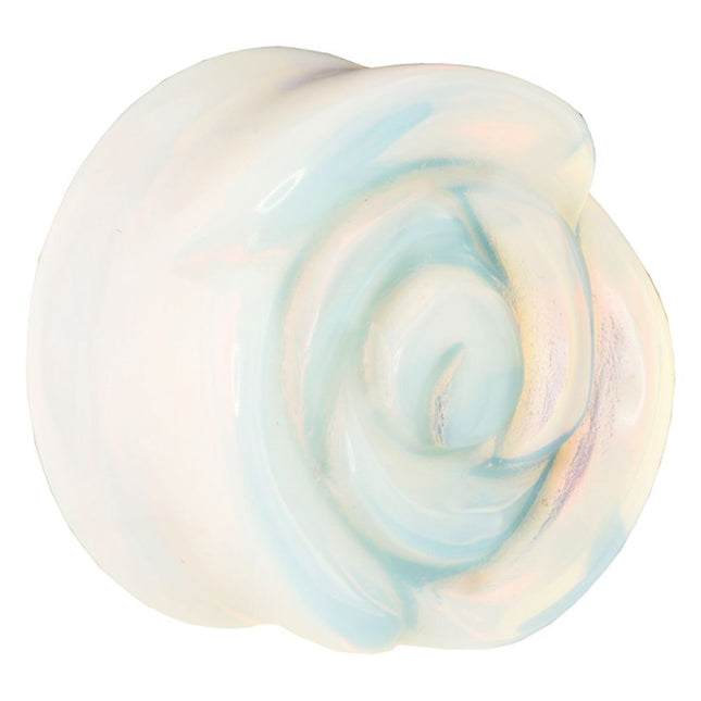 Opalite Carved Rose Plug