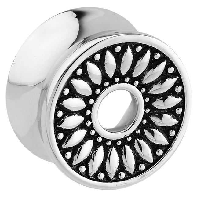 Steel Double Flared Sunflower Tunnel Plug
